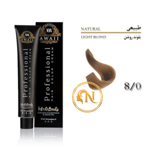 رنگ مو آوایی بلوند روشن شماره 8/0 حجم 120 میل